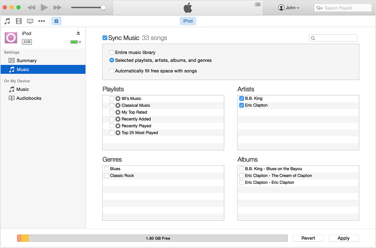 sync music from mac to ipod
